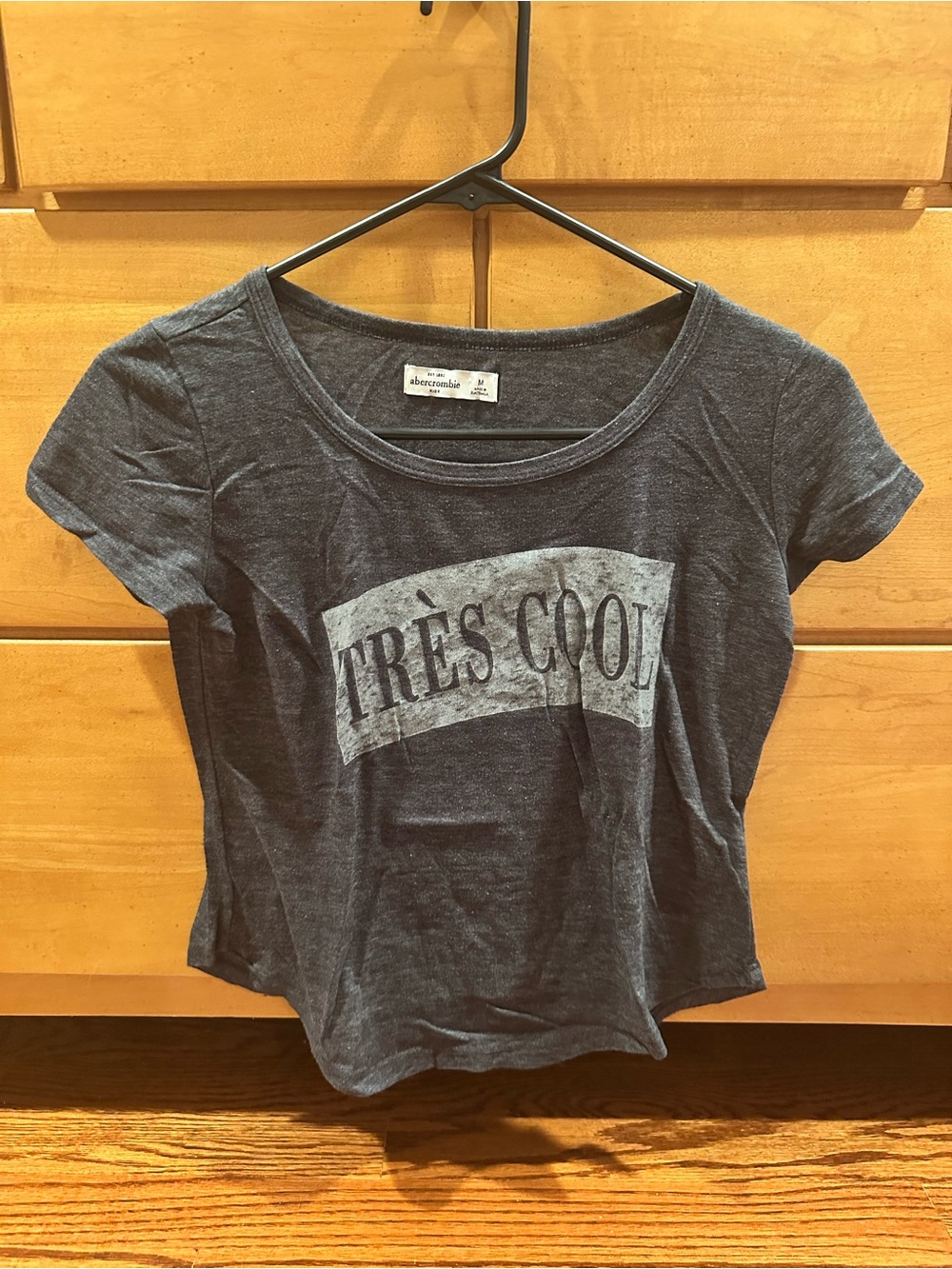 Abercrombie & Fitch Navy 'TRÈS COOL' Short Sleeve Tee